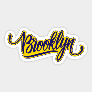 Brooklyn Typography (Cursive) Sticker